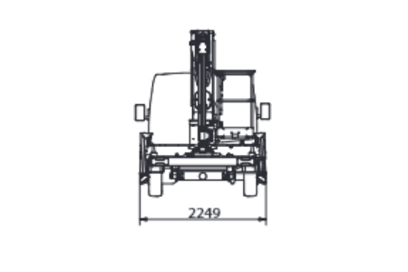 WYMIARY B-LIFT 20 J od tyłu