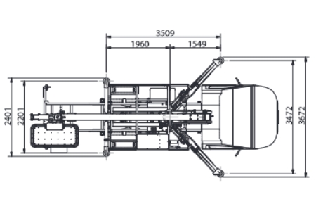 WYMIARY B-LIFT 20 J z góry