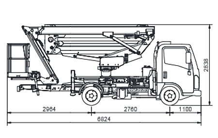 Podnośnik CTE ZED 21.3 JHV wymiary na IVECO